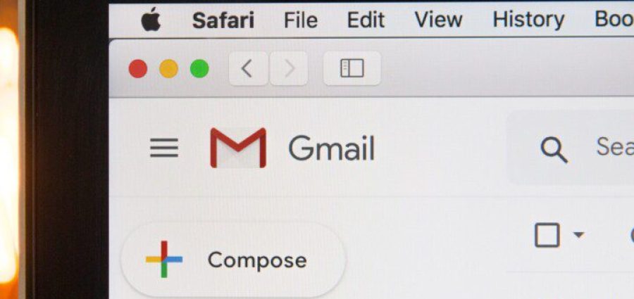 Programmet Gmail på en macbook
